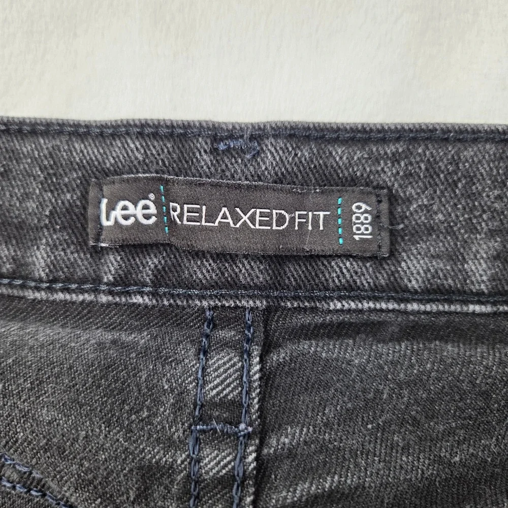 Lee Jeans Women‎ 16 Medium Black Relaxed Fit Straight Leg Denim Excellent